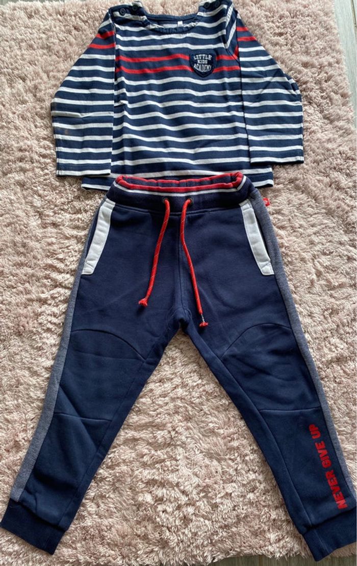 Ensemble tee-shirts manches longues Orchestra et jogging Okaïdi 3 ans