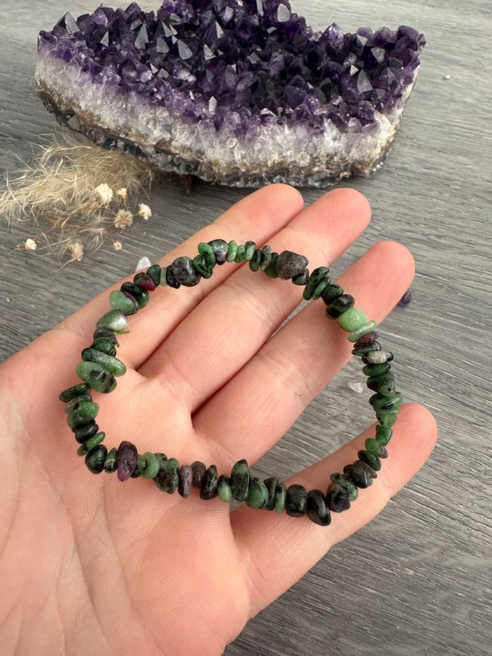 Bracelet en agate mousse d’Uruguay - Pierre véritable - photo numéro 4