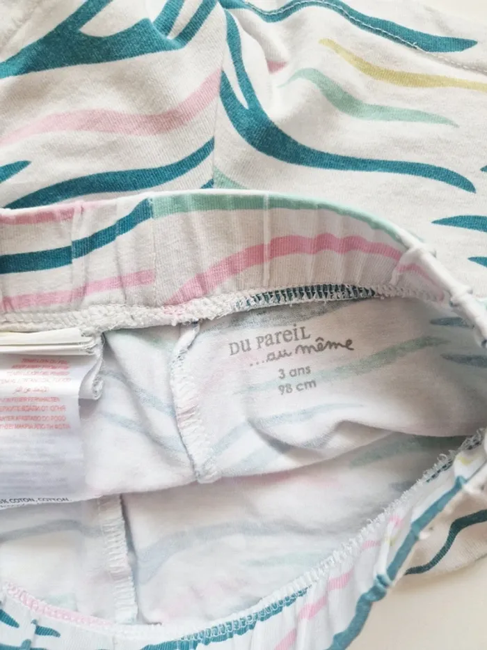 Du Pareil au Même - Pyjama sans manches + short - Cheval / zèbre (3 ans) - photo numéro 8