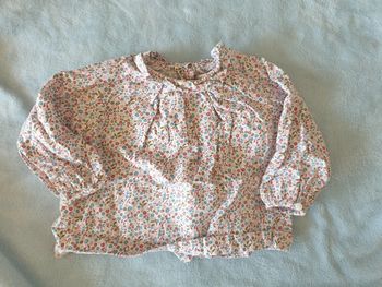 Lot 2  blouses coton  6 mois