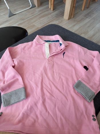 Polo rose manches longues