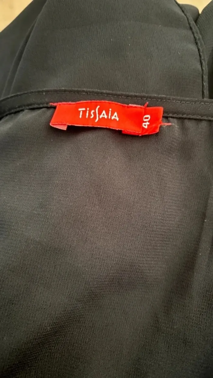 💕 sortie de plage noire transparente à manches larges taille 40 L - photo numéro 9