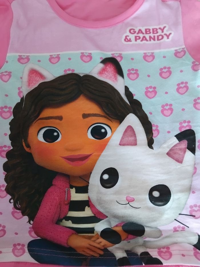 Tee-shirt fille Gabby’s Dollhouse neuf 3 ans - photo numéro 2