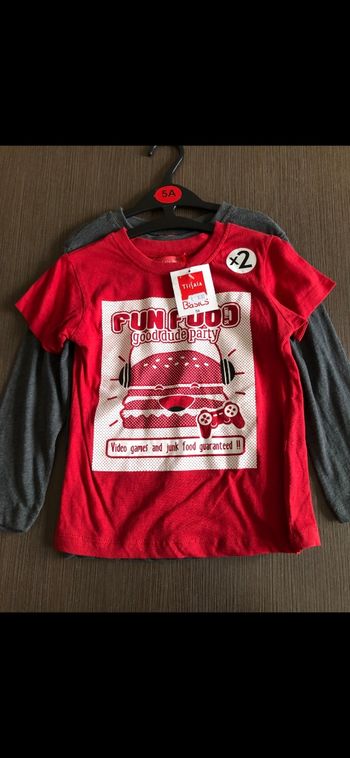 Lot de deux tee-shirt garçon 5 ans