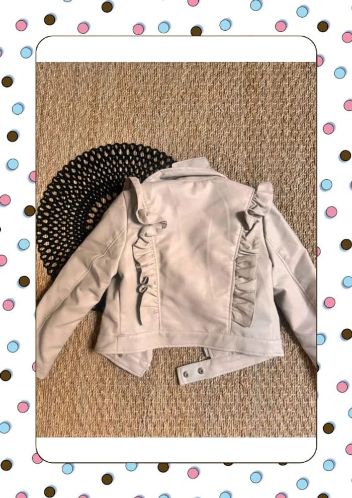 Veste simili cuir beige - photo numéro 2