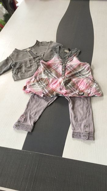 Ensemble tunique, leggings et boléro 12m Ikks