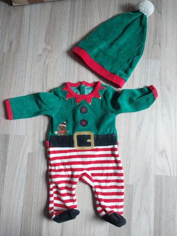 Pyjama lutin de Noël 1mois