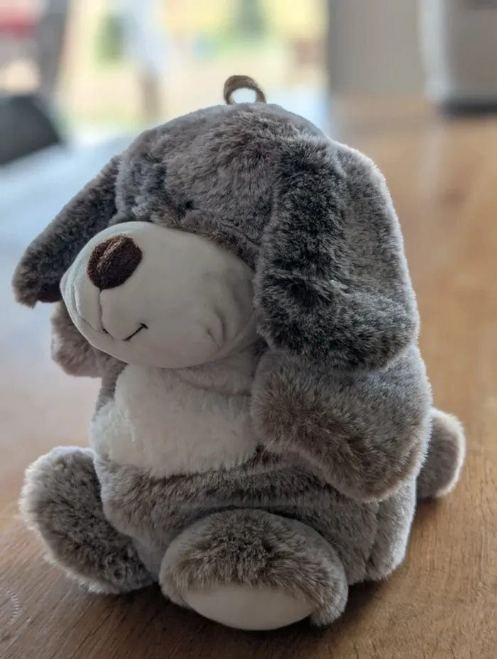 Doudou marionnette chien Rodadou Roda poil long 23 cm - photo numéro 2