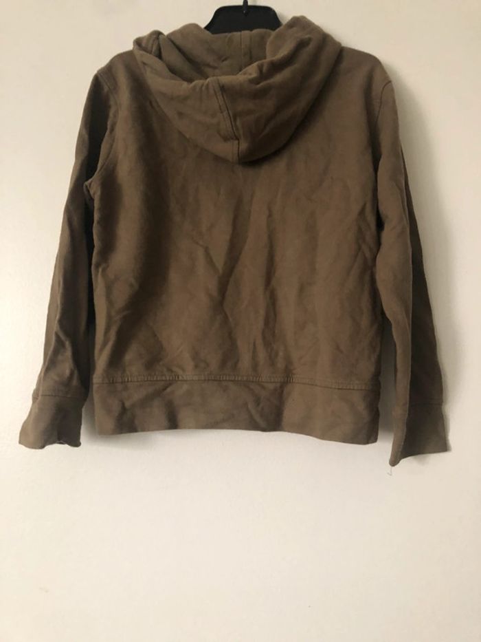 Veste sweat a capuche mixte 4 ans kaki IDEXE - photo numéro 3