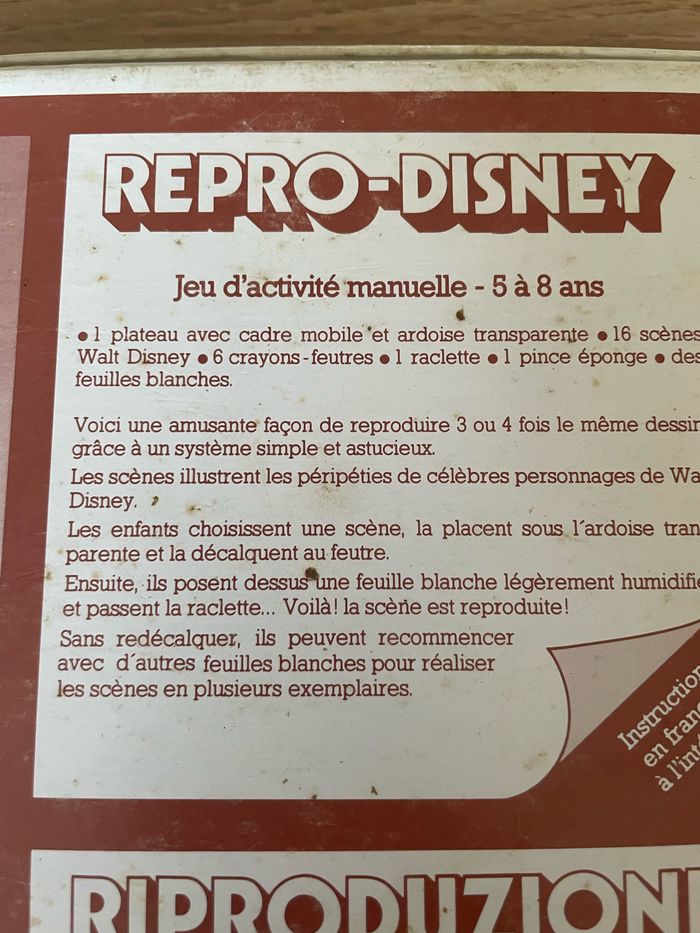 Repro Disney incomplet - photo numéro 4