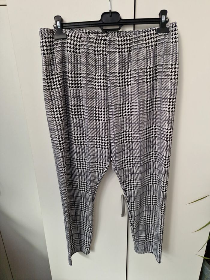 Pantalon Leggings Pied De Poule Noir Et Blanc - photo numéro 2