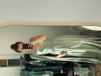 Robe longue avec drapée
