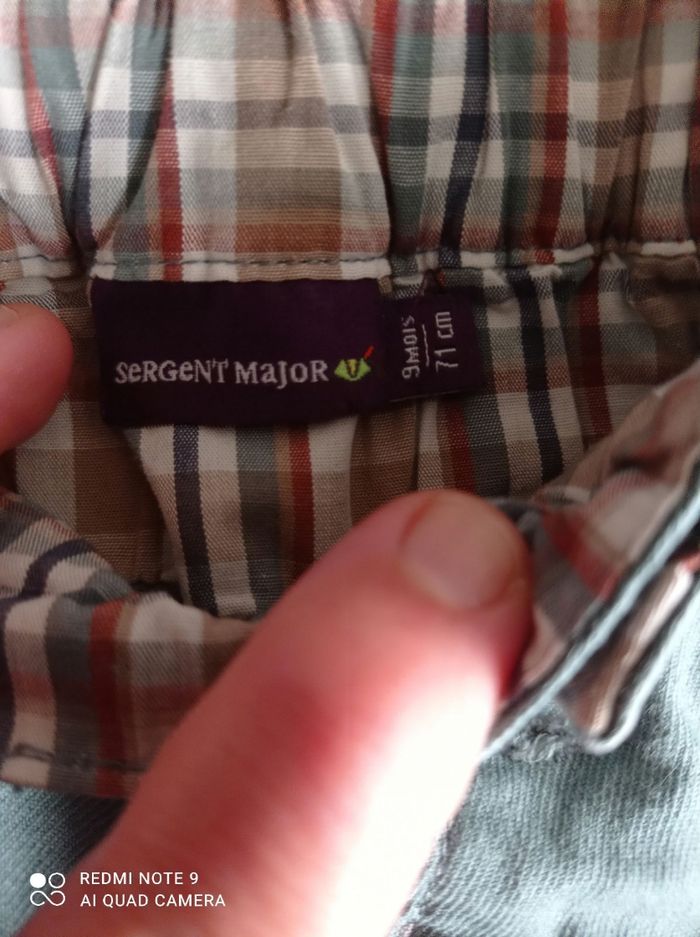 Pantalon 9 mois sergent major vert - photo numéro 3