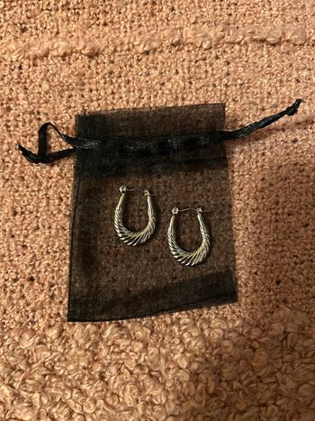 Boucles d’oreilles argenté et acier inoxydable