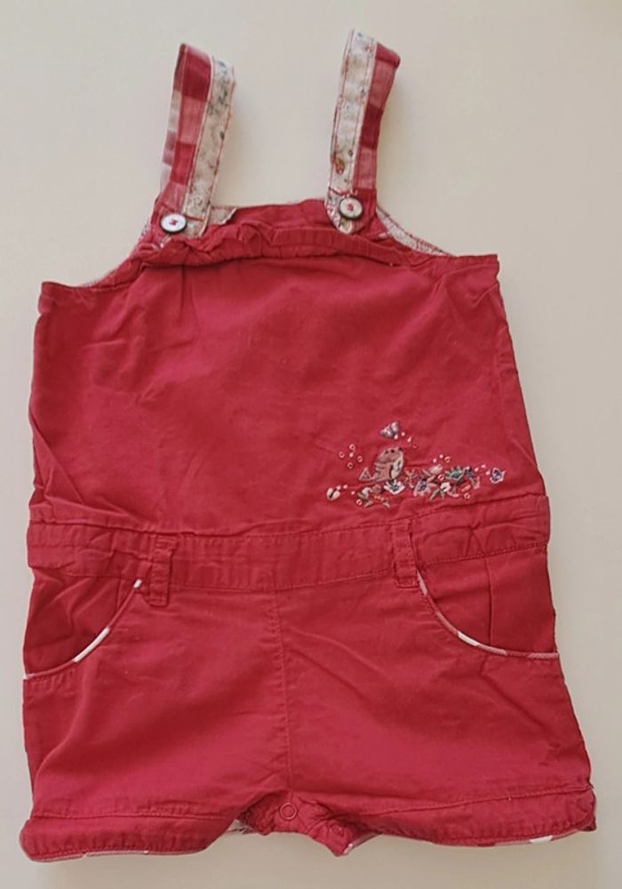 Salopette courte fille été 18 mois Sergent Major