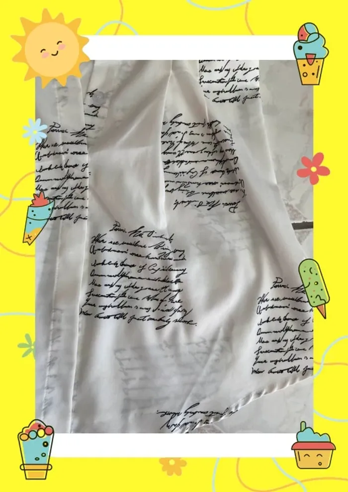 Robe chemise S 36 imprimé lettres - photo numéro 3