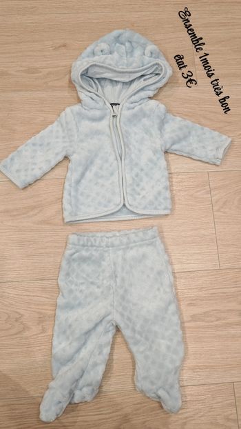 Ensemble bleu 1mois Kiabi