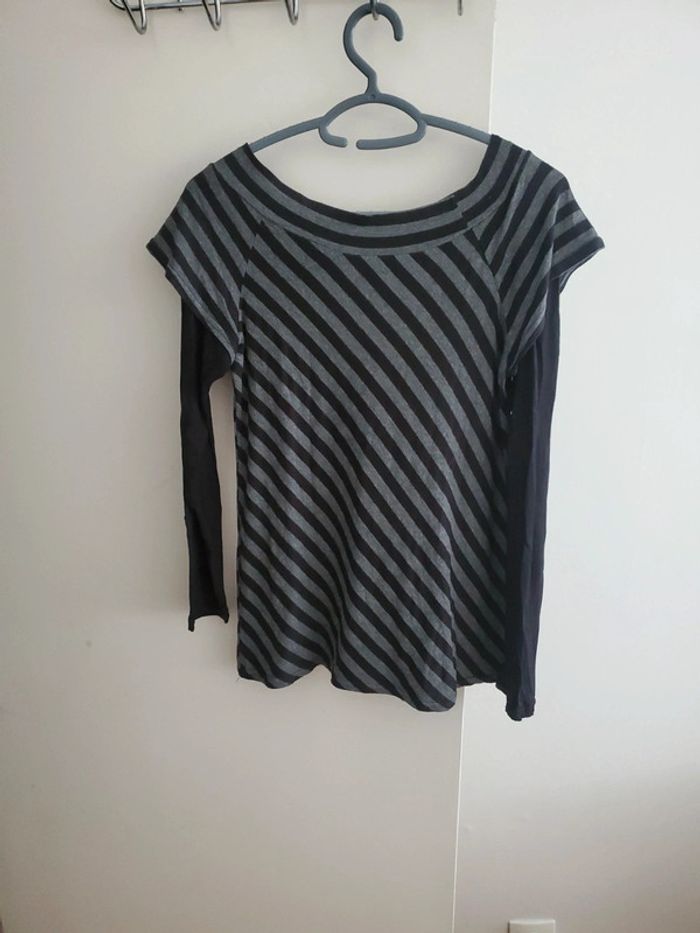 Manche longue rayé T40 - photo numéro 2