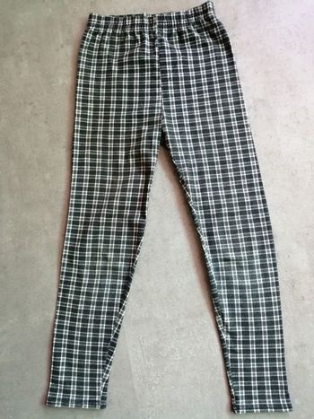 Calecon long à carreaux noir et blanc Taille 10 ans