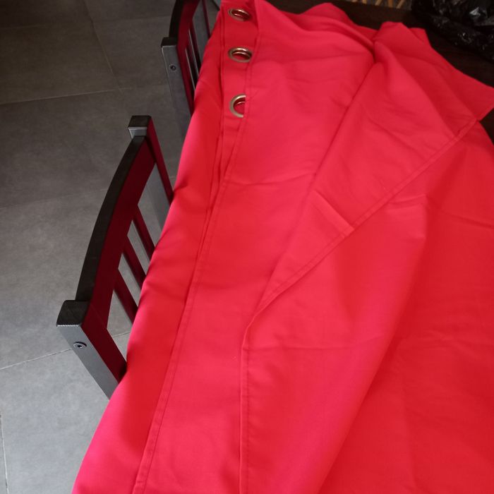 Lot de 2 paires de rideaux voiles rouge - photo numéro 10