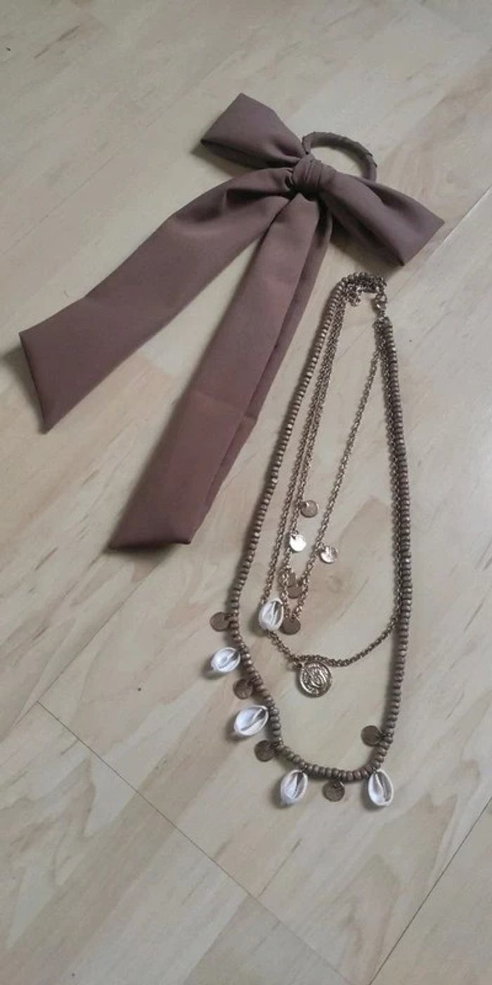 Lot collier + élastique à cheveux - photo numéro 3