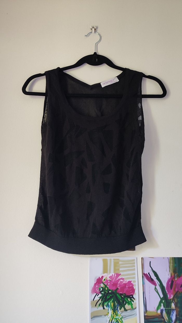 Débardeur effet transparence taille S