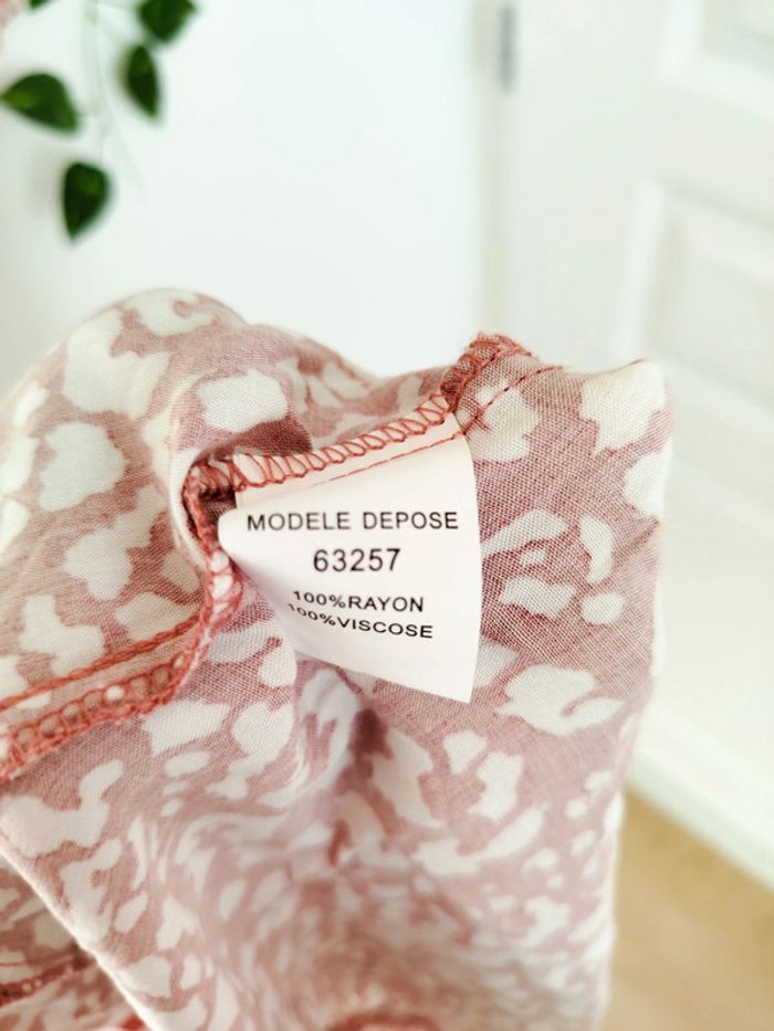 Robe cache coeur portefeuille motif léopard rose clair taille 38 goa - photo numéro 4