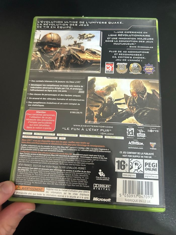 Jeux Xbox 360 quake wars - photo numéro 4