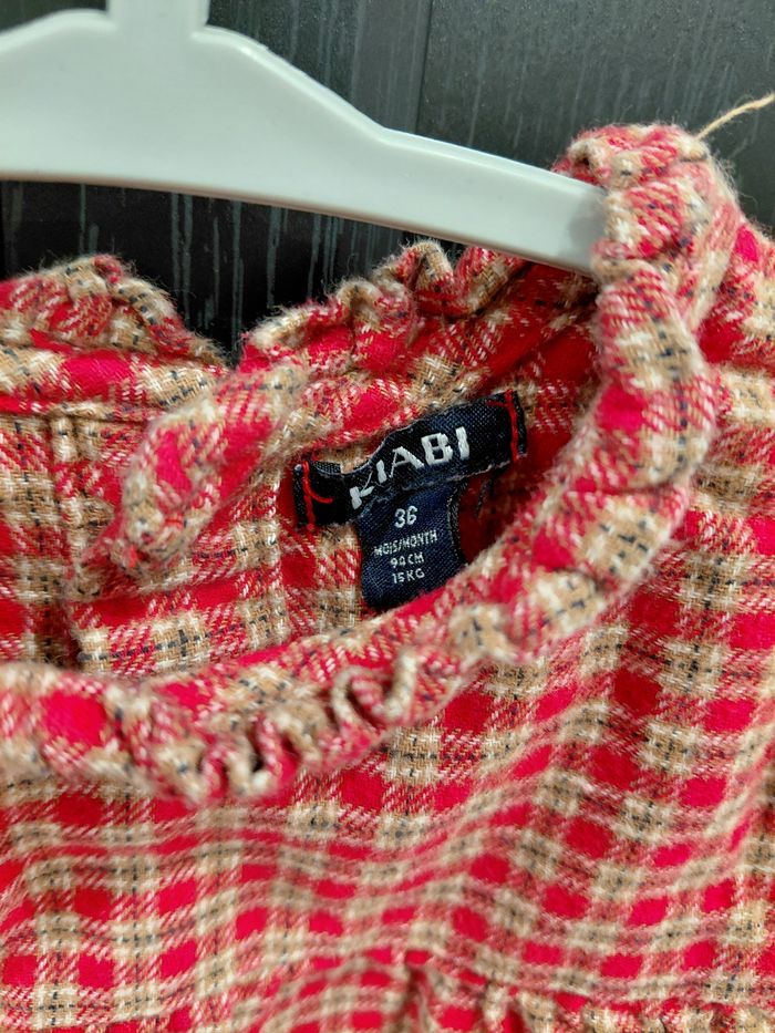 Robe manches longues à carreaux Kiabi 36 mois 3 ans 94 cm - photo numéro 2