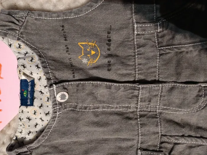 Robe en jean grise 9 mois - photo numéro 3