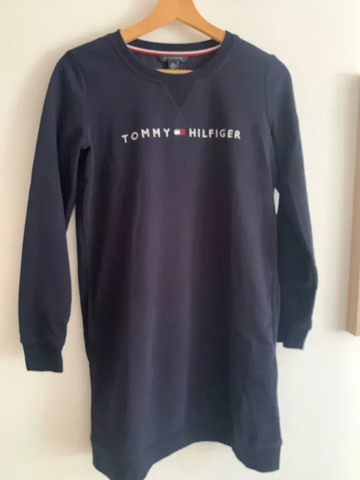 Robe Sweat Tommy Hilfiger XXS bleue marine - photo numéro 2