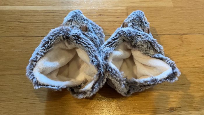 Chaussons souples bébé marmottes à scratch beige et crème - photo numéro 4