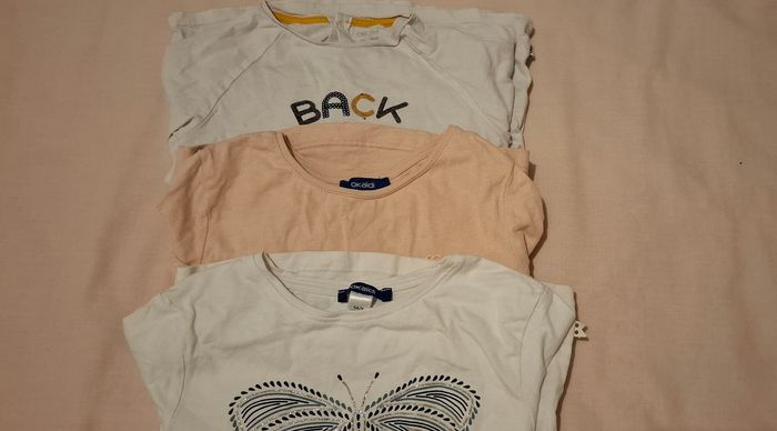 Lot 3 t-shirts filles 3 ans Okaidi - photo numéro 2