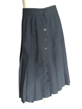 Jupe skirt falda vintage plissée marine navy blue school uniforme japan british