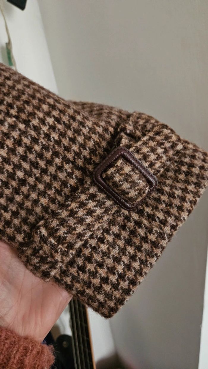 Manteau long pied de poule 100% laine - photo numéro 6