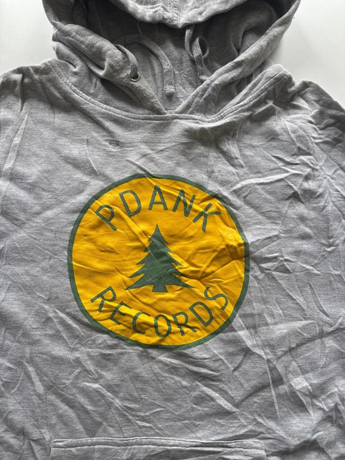 Sweat à capuche gris Pdank Records – Taille 2XL - photo numéro 3