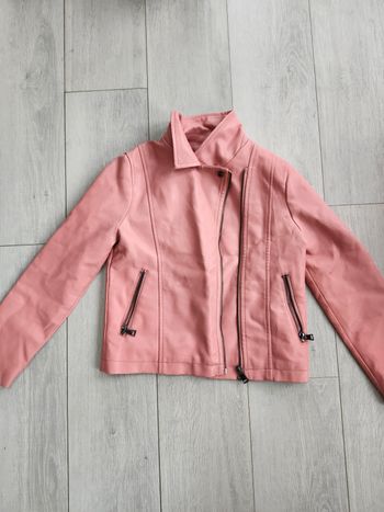 Veste en simili cuir rose kiabi 10 ans