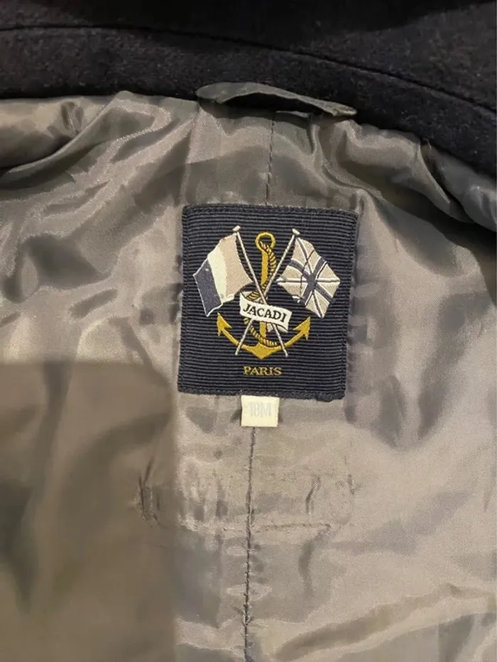 Manteau caban bleu marine Jacadi 18 mois - photo numéro 3