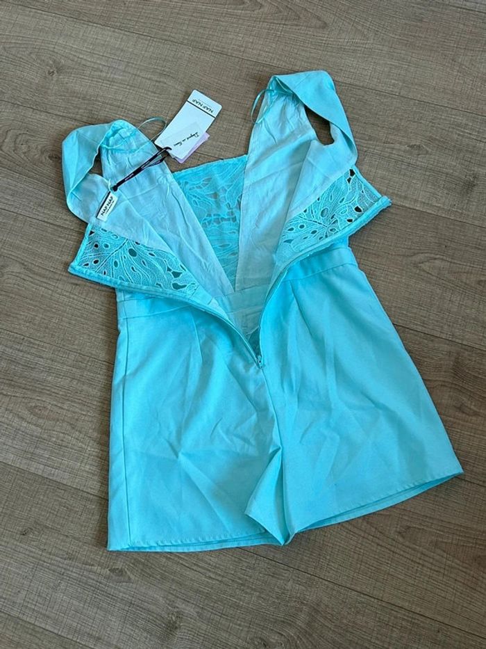 Combishort turquoise neuf sans manches Naf Naf taille 38 (valeur 65€) - photo numéro 13