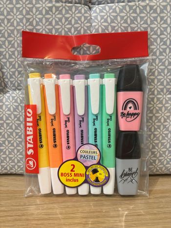 Pack de 6 Surligneurs Swing Cool Pastel + 2 Boss Mini