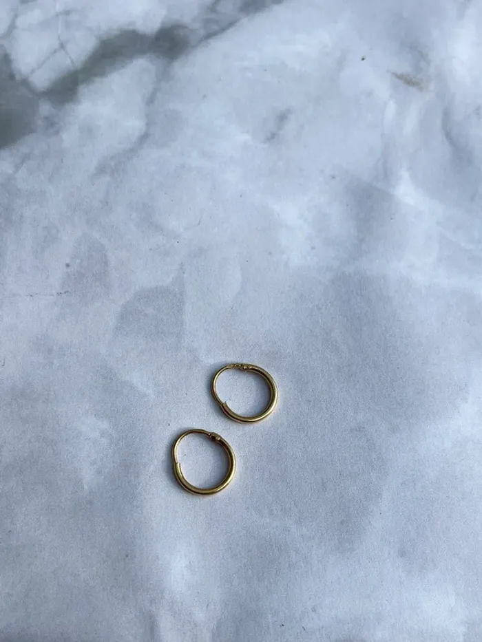 Boucles d’oreilles petites créoles plaqué or