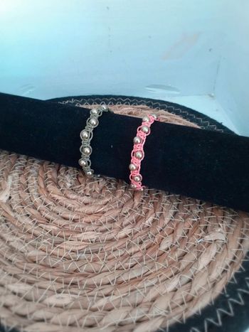 Bracelet  macramé  perles entremêlées n°13
