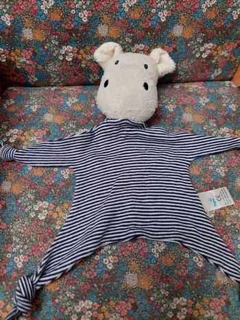 #4 Doudou mouchoir hippopotame Topo mini