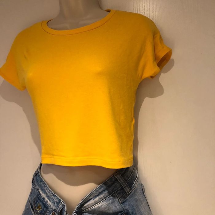 T-shirt court Zara trafaluc jaune taille S - photo numéro 15