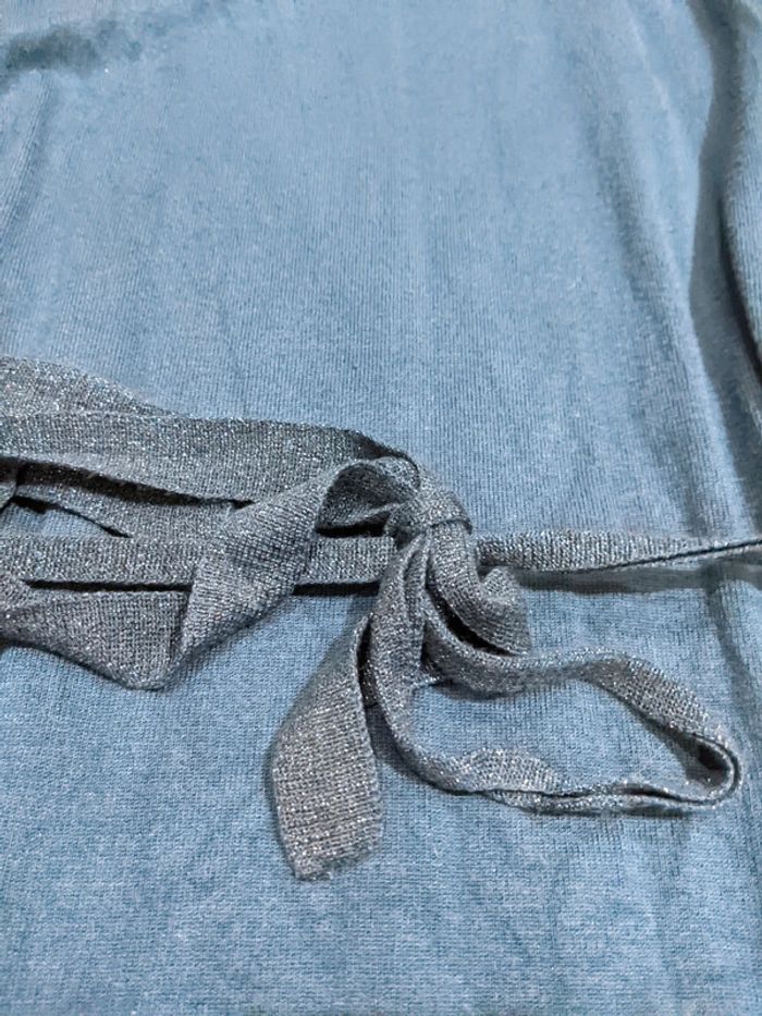 Robe pull camaïeu bleu pailleté 36 - photo numéro 2