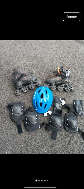 Rollers enfant + protection