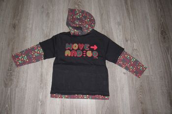 TEE SHIRT ML NOIR A CAPUCHE ET MOTIFS GARÇON "OKAÏDI" - 3 ANS - n°02