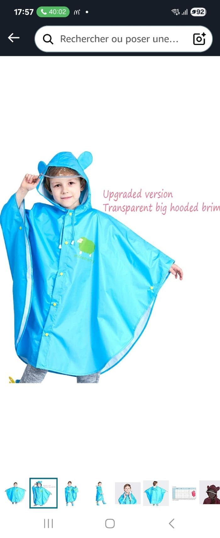 Poncho Cape de pluie
