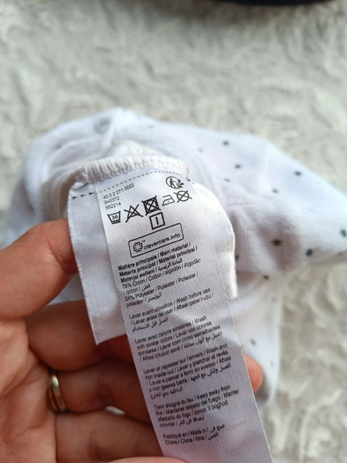 Pyjama grenouillère velours Garçon 0 mois Naissance mouton caché Gémo - photo numéro 6