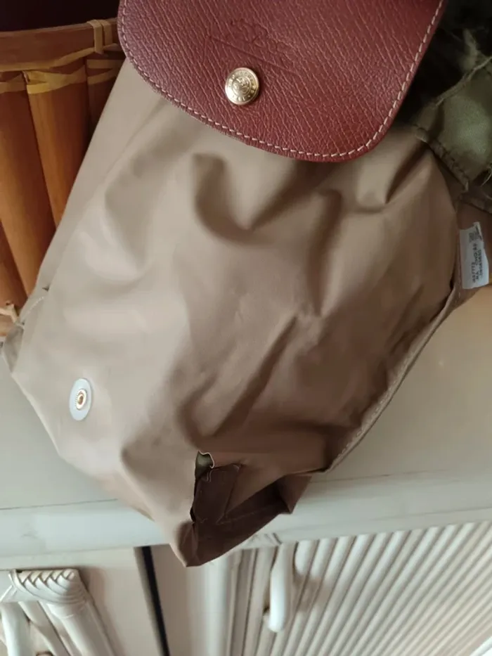 Sac à dos pliage xs Longchamp kaki et marron - photo numéro 15